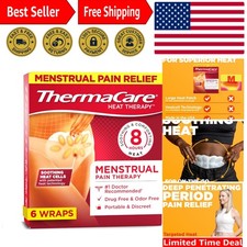 Menstrual Heating Pads - Portable, Adhesive HeatWraps for Period Cramps  Bac...