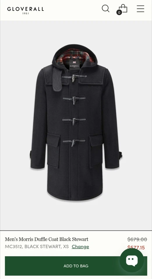 Abrigo de Lona Morris Gloverall De Colección Para Hombre Talla 40 Azul Hecho en Lana Inglaterra Foto 2 de 4