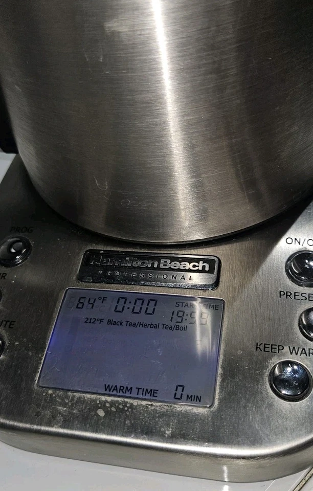 Tetera eléctrica digital profesional caldera de agua caliente, 1,7 L, acero inoxidable Foto 2 de 4