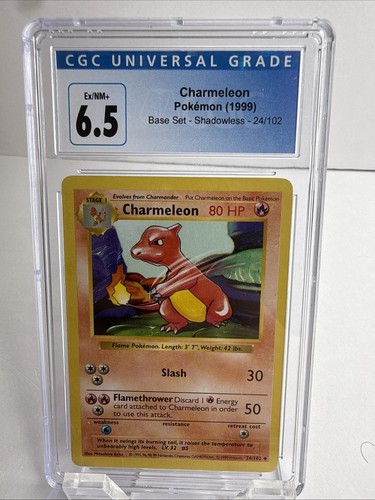 Charmeleon (Shadowless) graded CGC 6.5 for sale on eBay