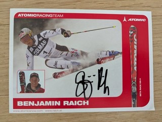 Carte postale dédicacée Benjamin RAICH Ski