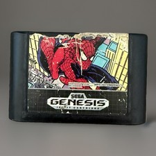 Cartucho de videojuego Sega Genesis Spiderman dibujos animados de Marvel Comics