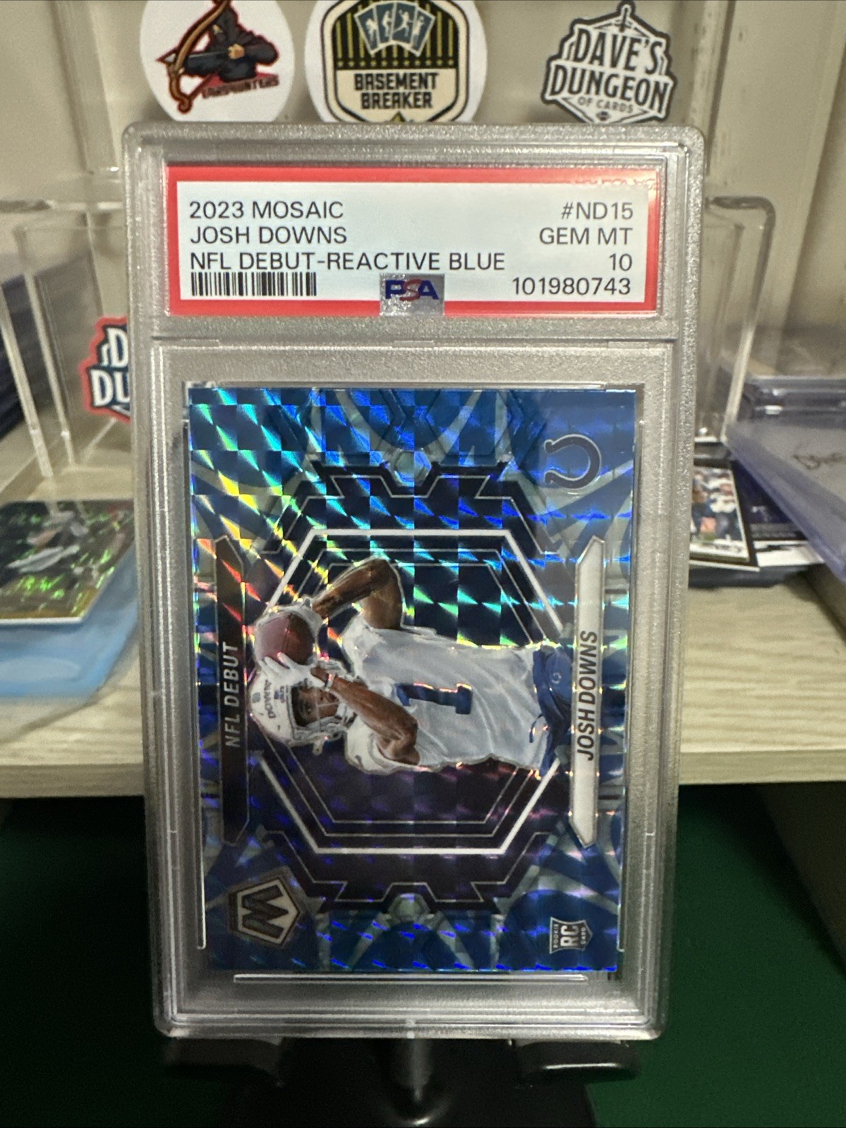 2023 Panini Mosaic - Nfl Debut Josh Downs #ND-15 Reactive Blue Mosaic Prizm (RC)