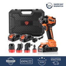 Cordless Drill Driver kit with 4-Tool Heads Dual-Speed Variable 21 Torque 5 in 1