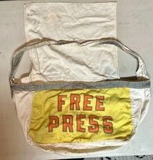 Vintage Detroit Free Press Newspaper Delivery Canvas Bike Shoulder Bag