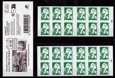 2 Carnets de 12 timbres Marianne Vert - Lettre Validité Permanente Neufs**