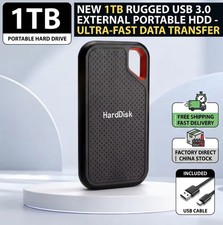 1TB Portable SSD External Hard Drive USB 3.0 Type-C for PC Laptop Mac Phone