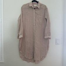 Anthropologie Striped Button- Down Shirt Dress Size XS