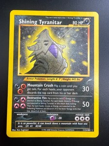 Shining Tyranitar - 113/105 - Pokemon Neo Destiny Unlimited Holo Rare Card MP
