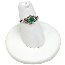 Green Onyx Ring Size 6 Solid 925 Sterling Silver