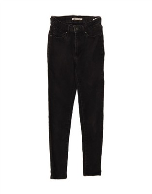 Levi's Damen 721 High Rise Skinny Jeans W27 L24 Schwarz Baumwolle AI10