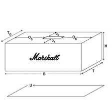 Marshall COVR00053 Cover 1959HW Head - Cover für Gitarren Equipment