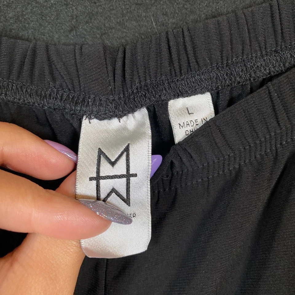 Pantalones para mujer M by Marc Bouwer negros leggings fruncidos elásticos grandes Foto 4 de 4