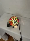 Vintage Quoizel Ladybug Stained Glass Accent Lamp Hand Made Tiffany Style Decor