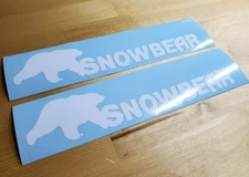 snowbear trailer plow Decals Stickers 10” (2) Gloss white Fast USA