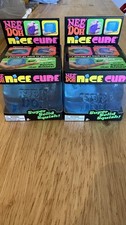 Lot 2 Nee Doh Nice Cube Super Solid Squish Factory Sealed NeeDoh BLUE Brand NEW