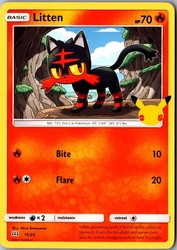 Litten 15/25 Holo McDonald's 25th Anniversary Promos