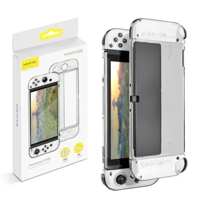 KÖNIG DESIGN Schutz Hülle für Nintendo Switch OLED Case Cover 360 Grad Etuis Transparent Neu