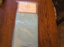 Style Sense Easy Care TABLECLOTH Polyester AQUA Woven Tone-on-Tone 52x70" NIP