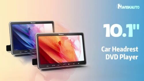 2x10.1" Auto Kopfstütze DVD Player TV Fernseher HDMI USB SD Für Kinder+Kopfhörer - Video 1 von 1