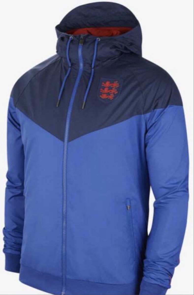 ウェア England National Nike Soccer Jacket NWT Nike England National Team Soccer Jacket Men Size L Hooded Blue