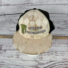Monster Energy Supercross Hat Cap Flat-Bill STAINS On Brim RARE