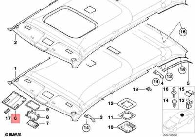 Genuine BMW E46 316i 1.6 1.9 318d 318i 320d Front Headlining Cover  
