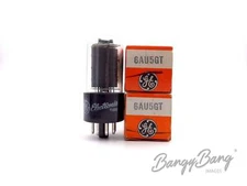 2 Vintage General Electric 6AU5GT Beam Power Pentode TV Receiver Tube- BangyBang