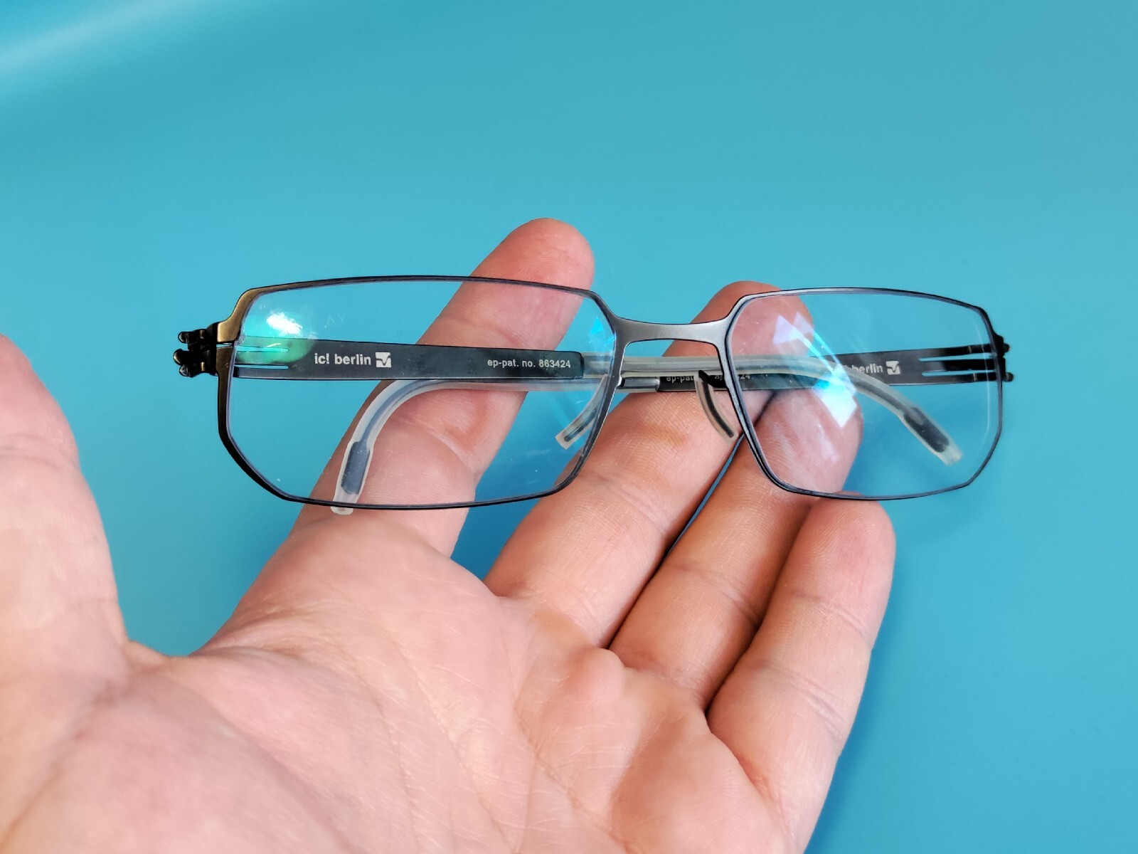 VINTAGE IC! BERLIN SCREWLESS RECTANGULAR EYEGLASS… - image 4