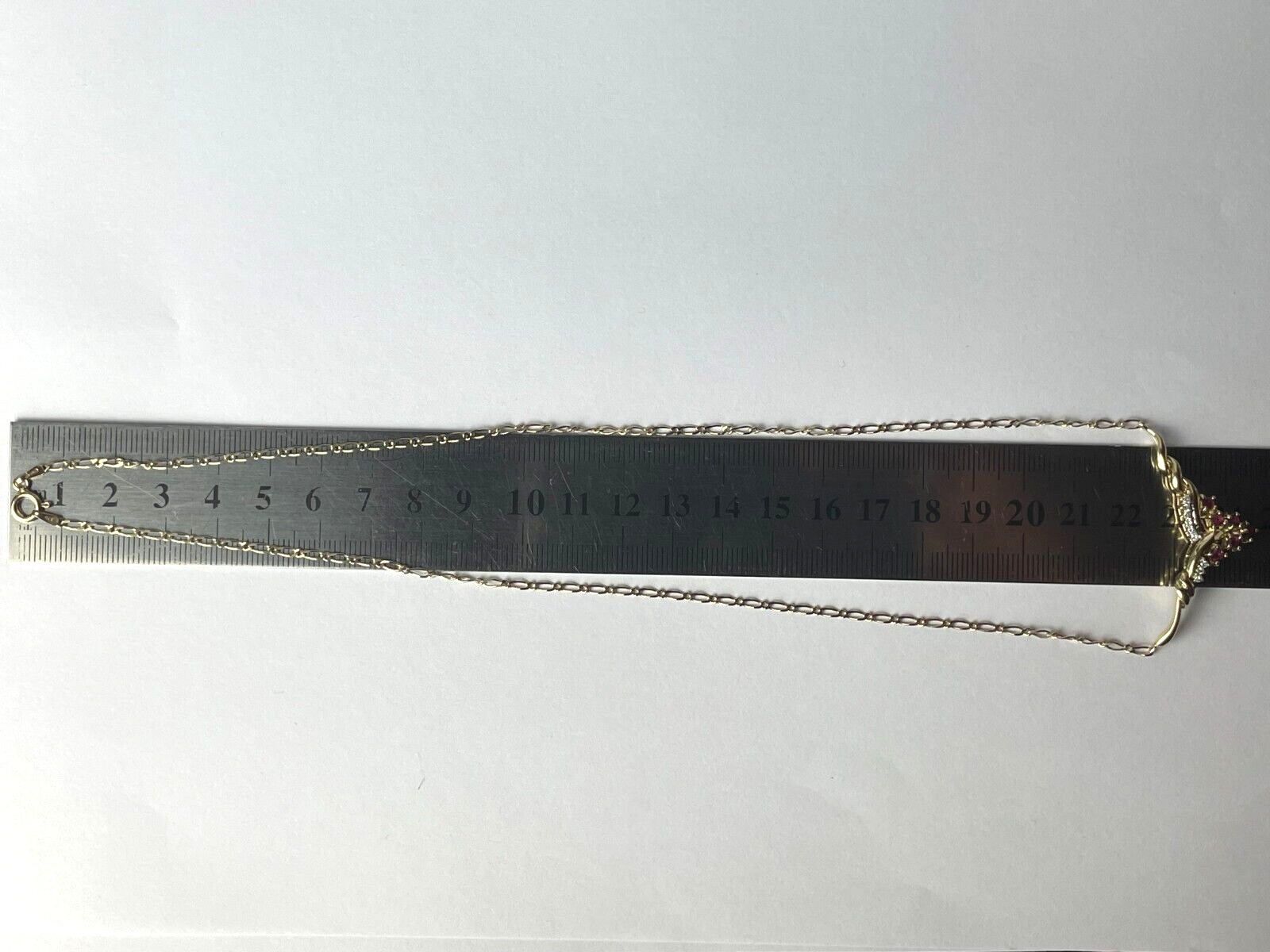 Ruby and Diamond Necklace 9ct Gold Ruby Necklace … - image 2