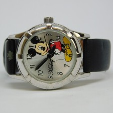 Disney Mickey MCK193 Genuine Leather Quartz Analog Women's Watch New Battery