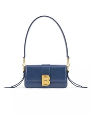 Brandon Blackwood Medium Nia Bag Purse Blue Waxed Denim
