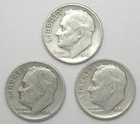 1946-P-D-S Roosevelt Silver Dime year set of three coins