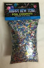 Unique Happy New Year Birthday Celebrations Multi-Color Foil Confetti 2.5oz NIP 