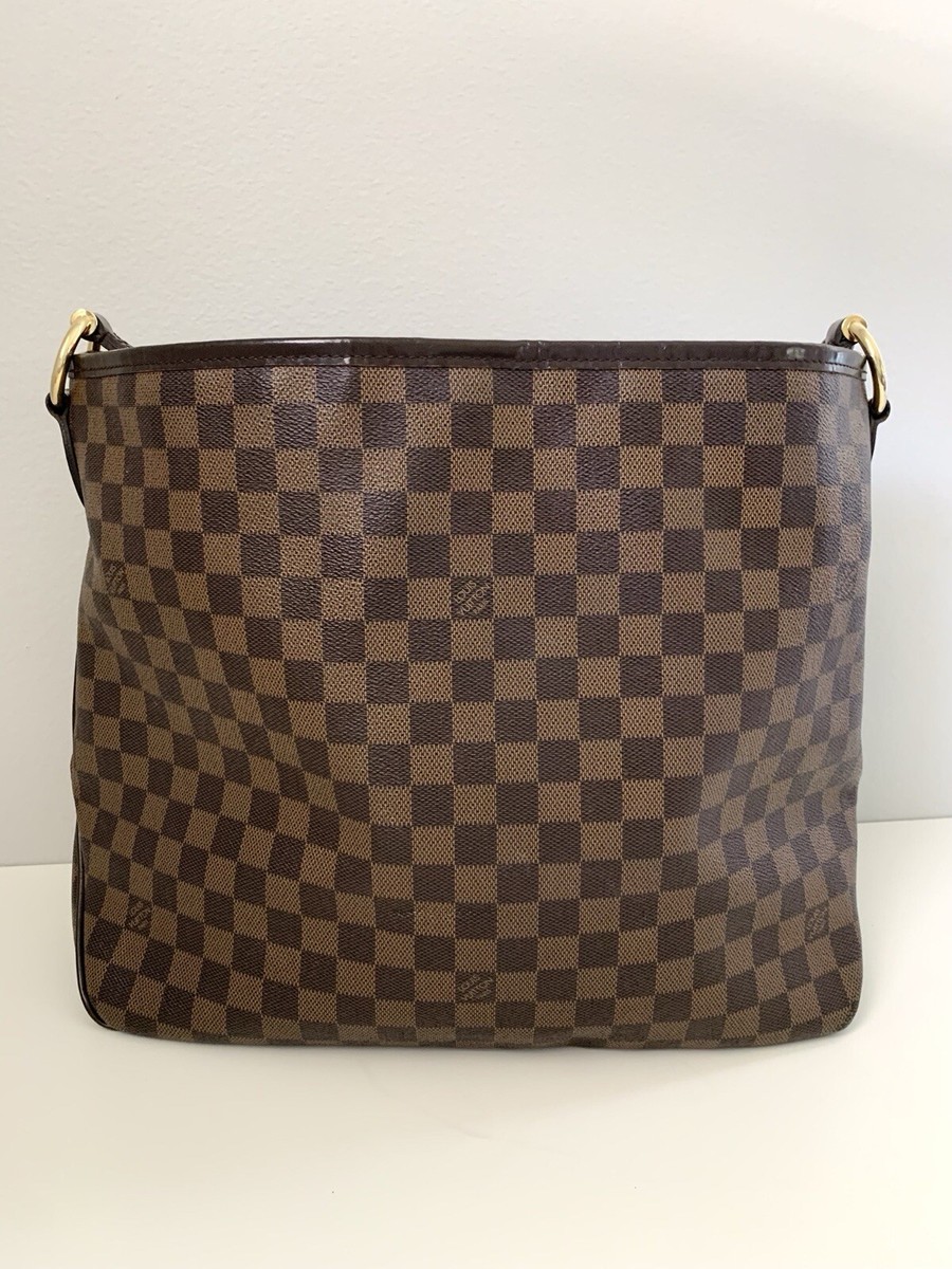 Louis Vuitton Delightful mm Damier Ebene Hobo Tote Shoulder