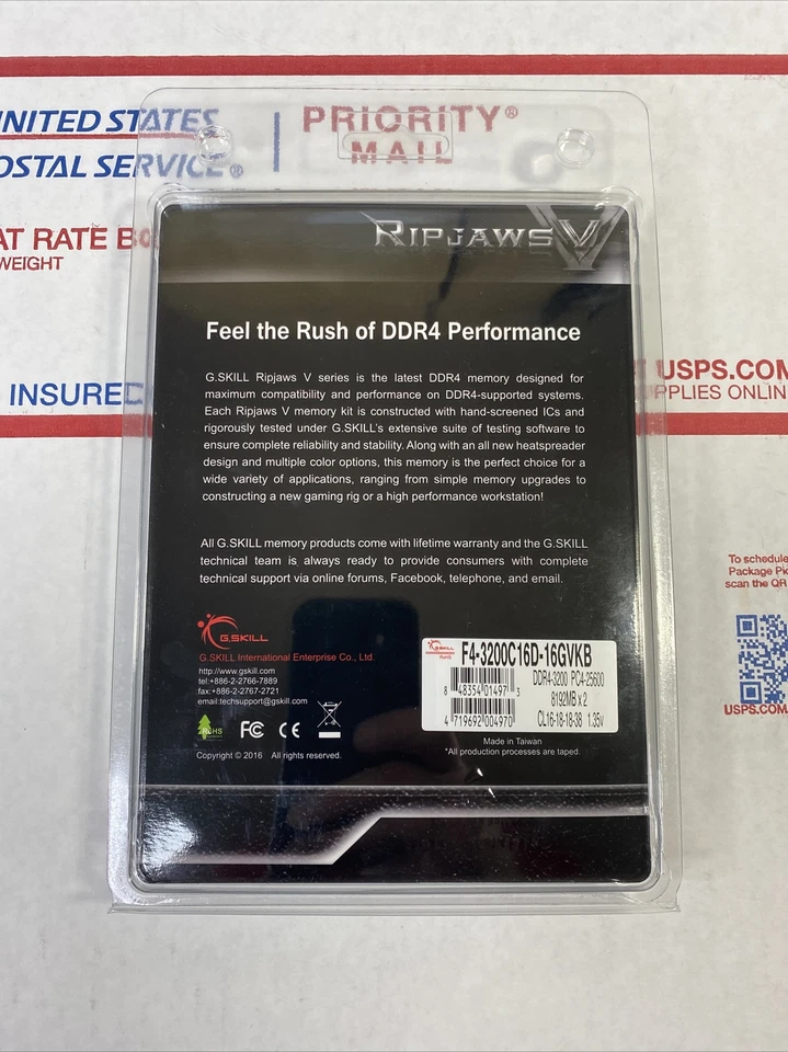 G. SKILL RipJaws V Series 16GB (2 x 8GB) DDR4-3200 8GB x2, 🔥NEW - NEXT DAY AHIP - Image 4 of 4