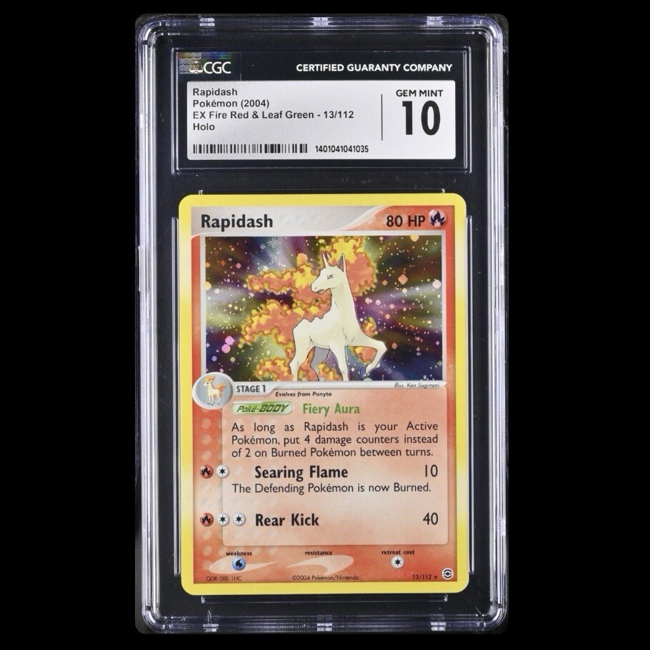 CGC 10 Rapidash 13 Holo 2004 Pokemon EX FireRed & LeafGreen Graded Card PSA Mint
