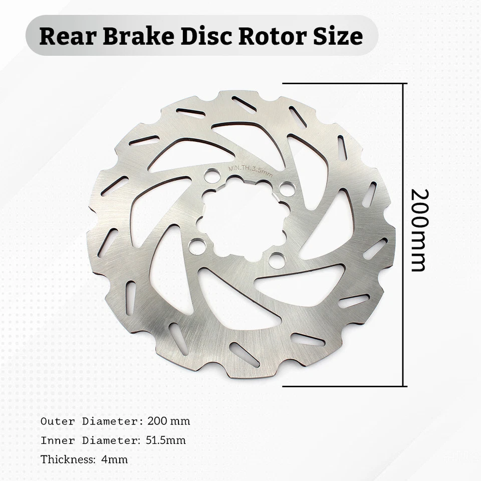 Discos de freno delanteros traseros rotores pastillas para Yamaha YFZ450 YFZ 450R YFZ450R 2009-2025 Foto 3 de 4