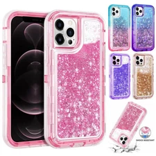 Shockproof Case Liquid Glitter Cover For iPhone 15 14 Plus 13 12 11 Pro Max XR 8