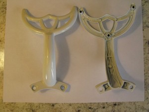 Vtg Ceiling Fan Replacement Blade Arms Cats Eye White Hugger