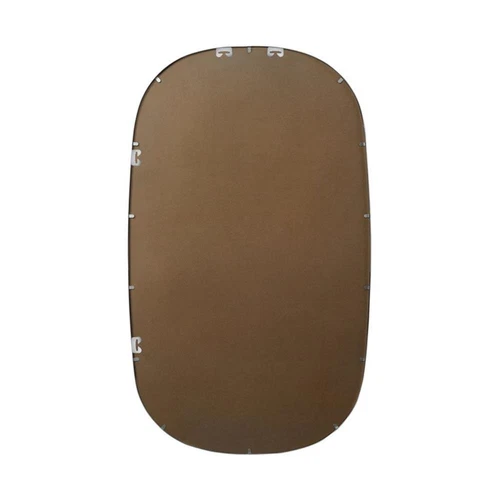 Elegant Decor Brynn 36x60" Oval Modern Metal Wall-Mounted Mirror in Silver - Picture 6 of 10