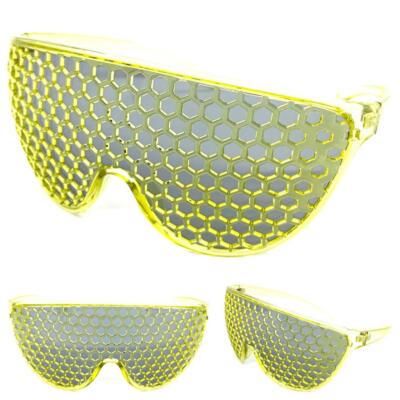 Übergröße Shield Party Rabe Club Dj Sonne Brille Riesig Groß Rahmen Waben Linse