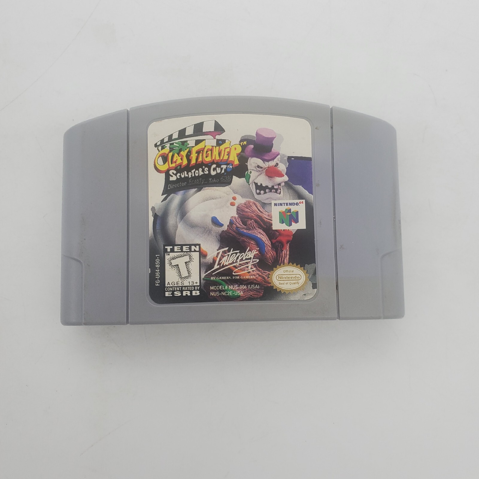 ClayFighter The Sculptor's Cut Nintendo 64 N64 Cart BLOCKBUSTER