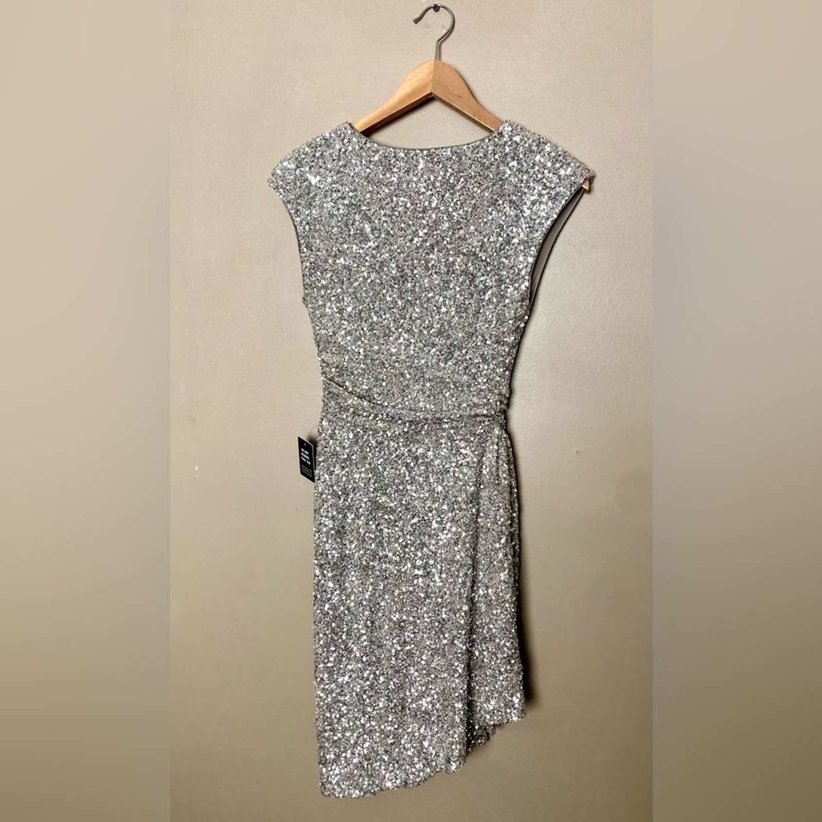 EXPRESS sleeveless silver sequin asymmetrical dre… - image 8