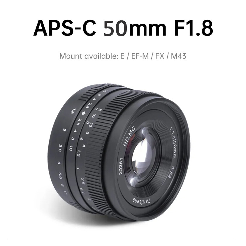 APS-C Prime Portrait Lens 50mm For Canon EF-M Sony E Fuji X M4/3 Mount  XS10