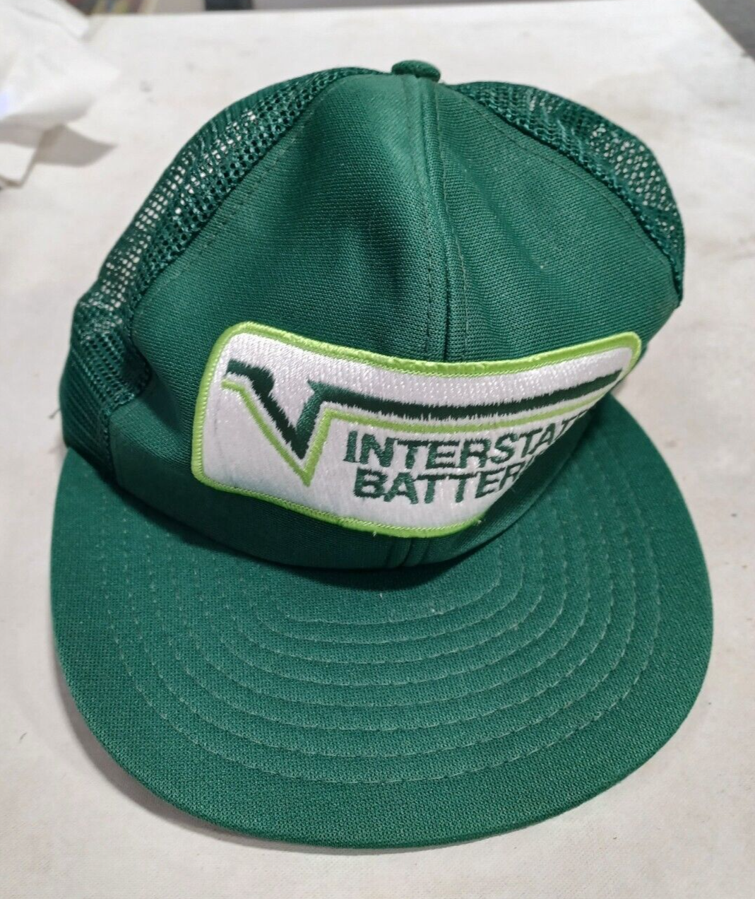 Interstate Batteries Green Mesh Back Snapback Trucker Hat Cap One Size Fits All-image