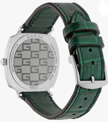 NEW Gucci Grip 38mm Stainless Steel GG Engraved Watch YA157404 | eBay