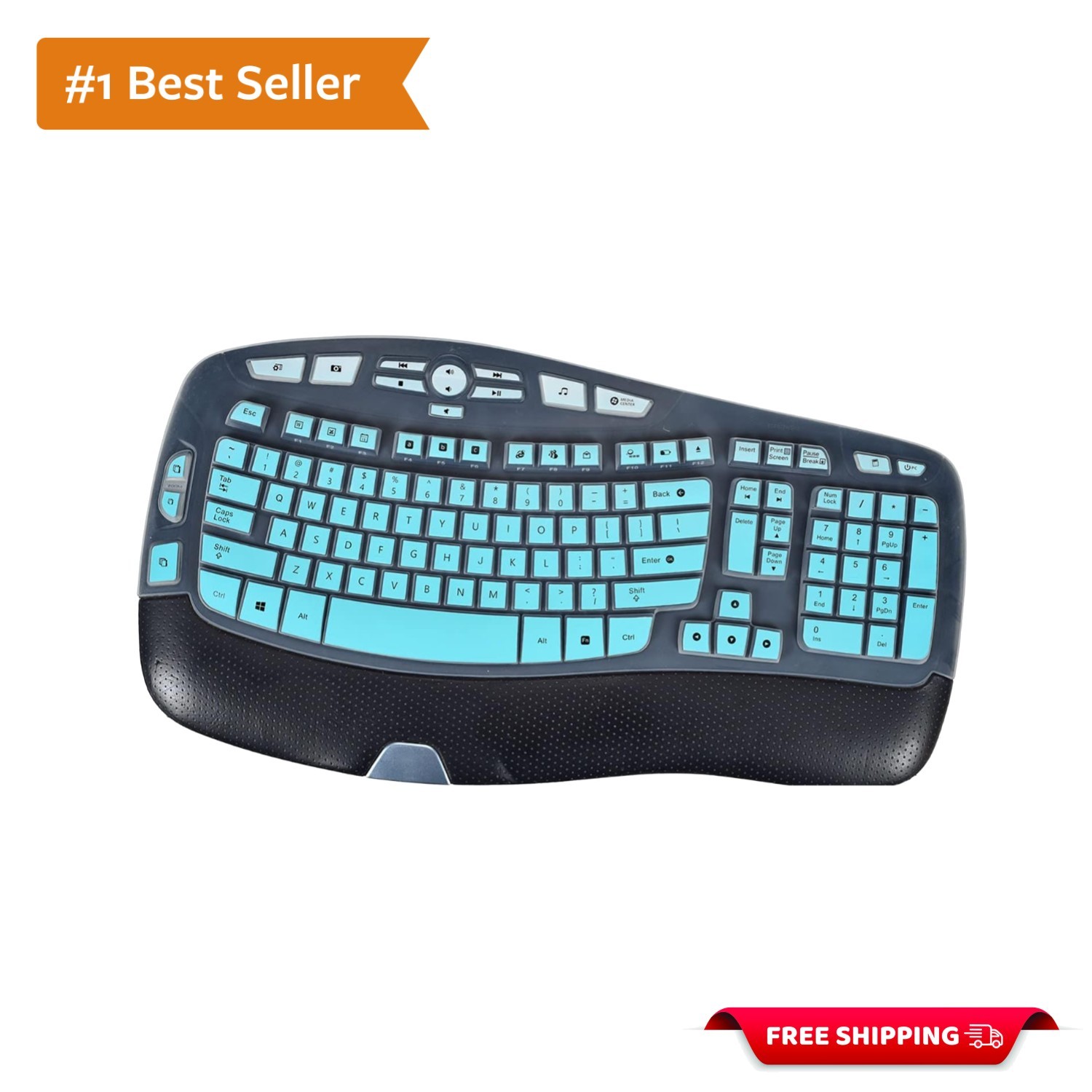 Ombre Mint Silicone Keyboard Cover for Logitech K350 MK550 M