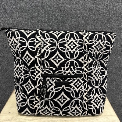 Vera Bradley Large Black White Travel Tote in Concerto - CLEAN Smoke Free  READ