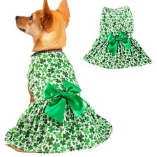 Dog St Patricks Day Outfit, Puppy Dog St.Patrick's Day Clothes Shamrock Dog S...